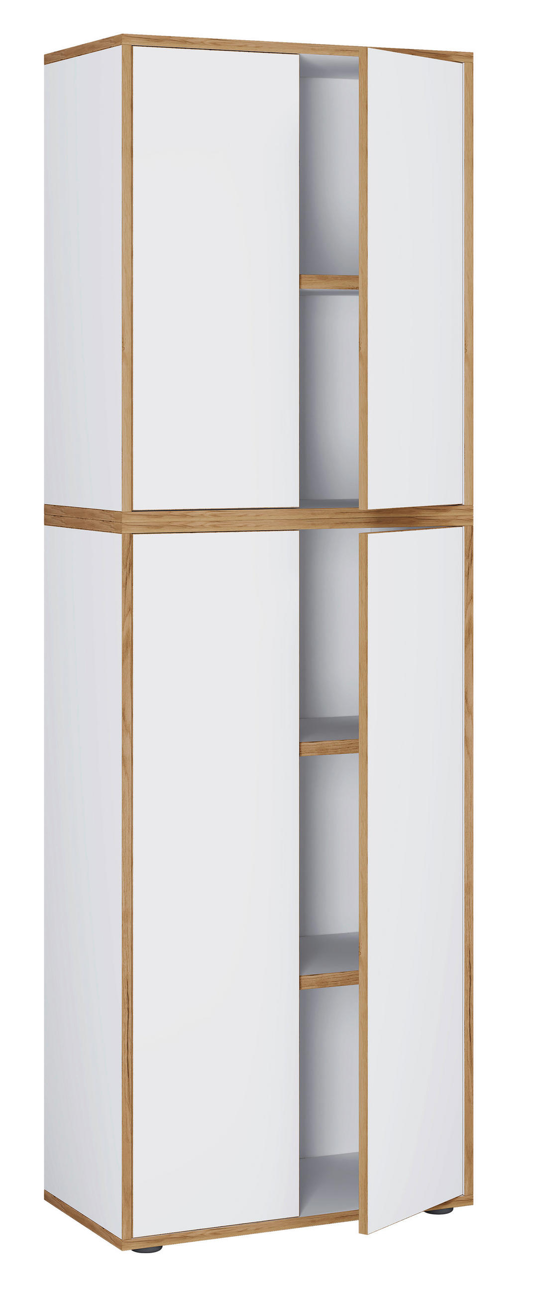 AKTENSCHRANK 60/183/33 cm - Honigeiche/Weiss, Design, Holzwerkstoff (60/183/33cm) - MID.YOU