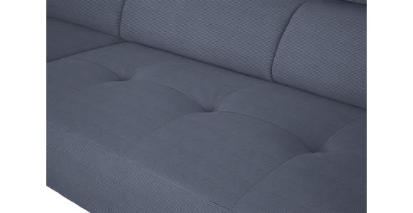 ECKSOFA Blaugrau Feincord  - Blaugrau/Schwarz, Design, Textil/Metall (205/280cm) - Xora