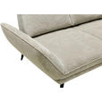 ECKSOFA Beige Mikrofaser  - Beige/Schwarz, Design, Textil/Metall (325/85/109-170cm) - Novel