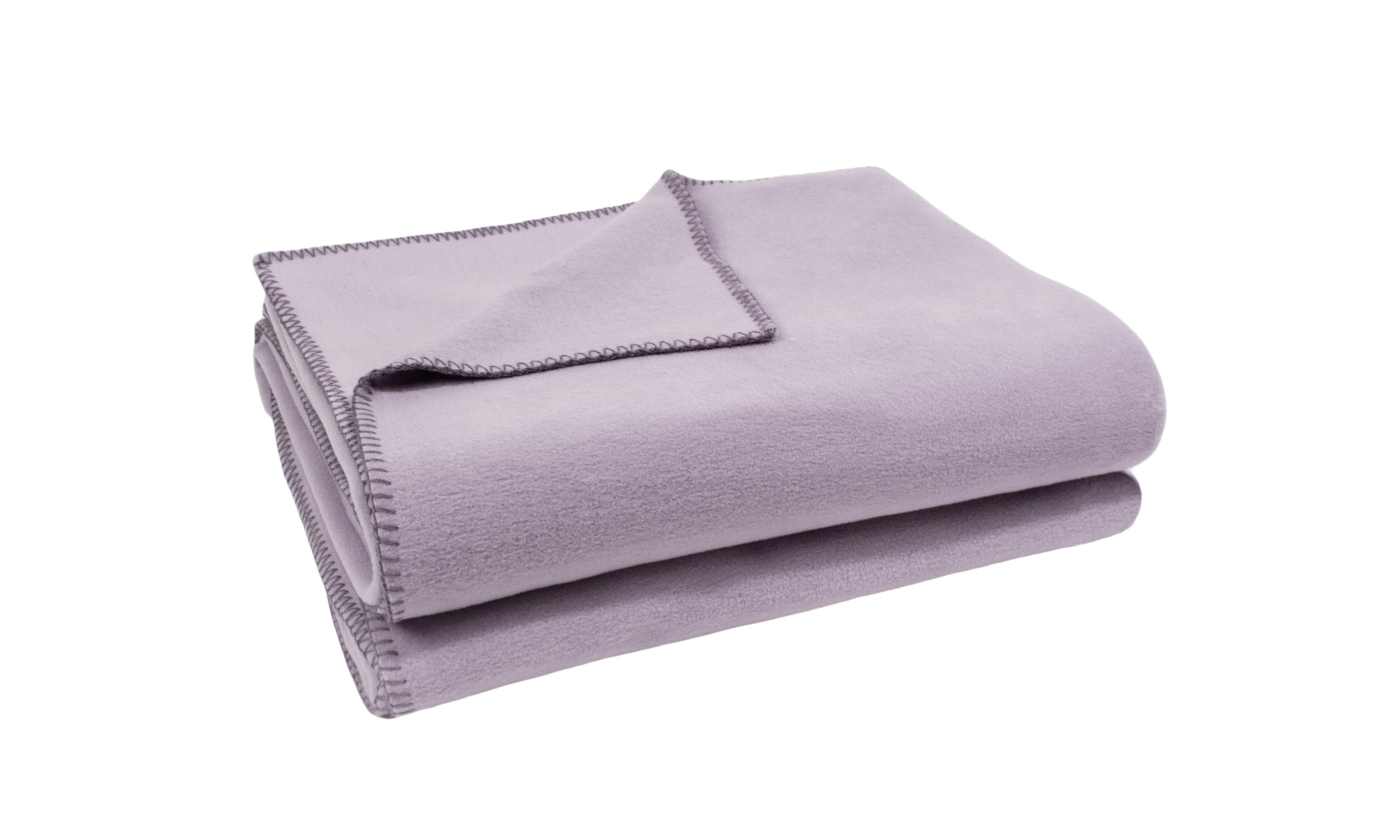 WOHNDECKE Soft-Fleece 160/200 cm  - Flieder, KONVENTIONELL, Textil (160/200cm) - Zoeppritz