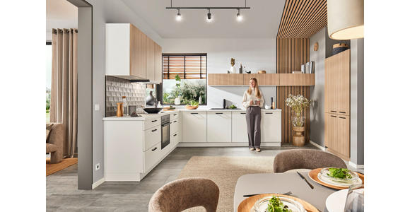 EINBAUKÜCHE - Weiß, Design, Holzwerkstoff - Dieter Knoll