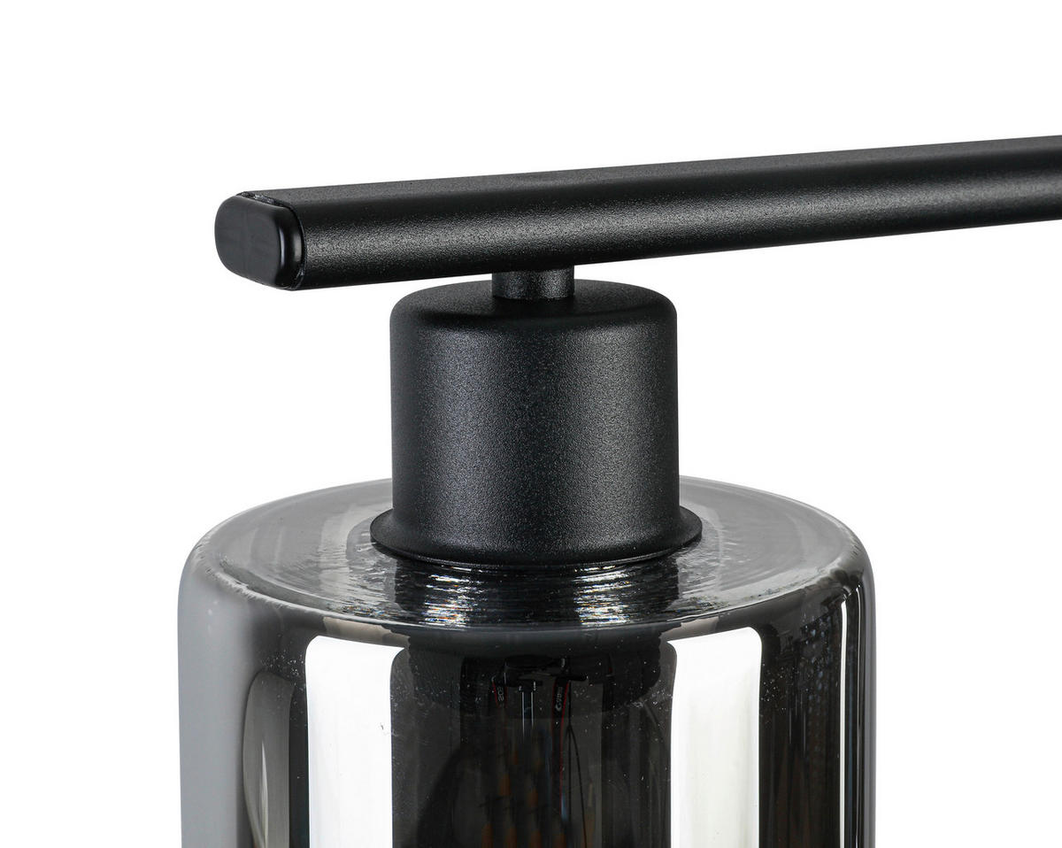 VISEČA SVETILKA     78/11/110 cm        4 x 25 W E27 - črna, Konvencionalno, kovina/umetna masa (78/11/110cm) - Novel