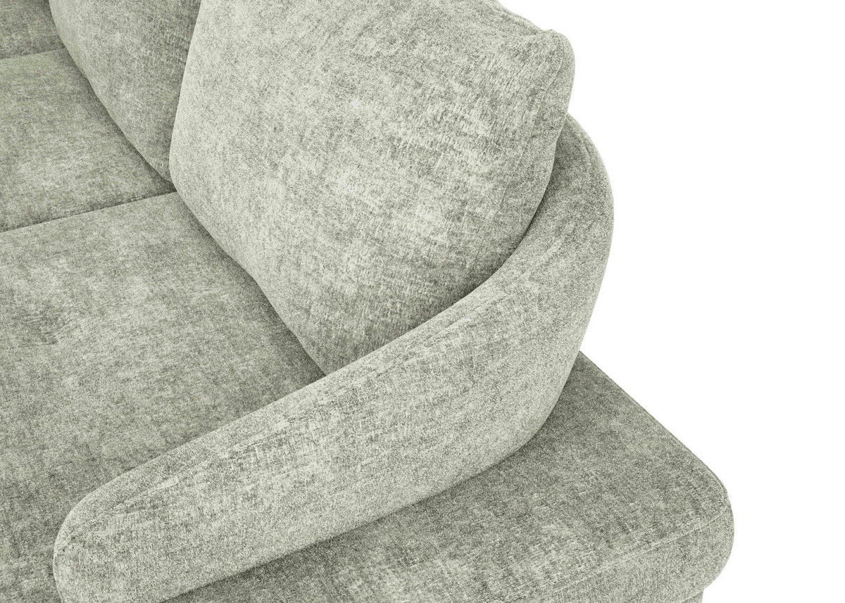 ECKSOFA in Webstoff Hellgrün  - Schwarz/Hellgrün, Konventionell, Textil/Metall (183/293cm) - Carryhome