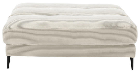 HOCKERBANK in Textil Naturfarben - Schwarz/Naturfarben, Design, Textil/Metall (90/83/125cm) - Dieter Knoll