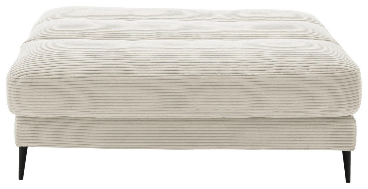 HOCKERBANK in Textil Naturfarben  - Schwarz/Naturfarben, Design, Textil/Metall (90/83/125cm) - Dieter Knoll