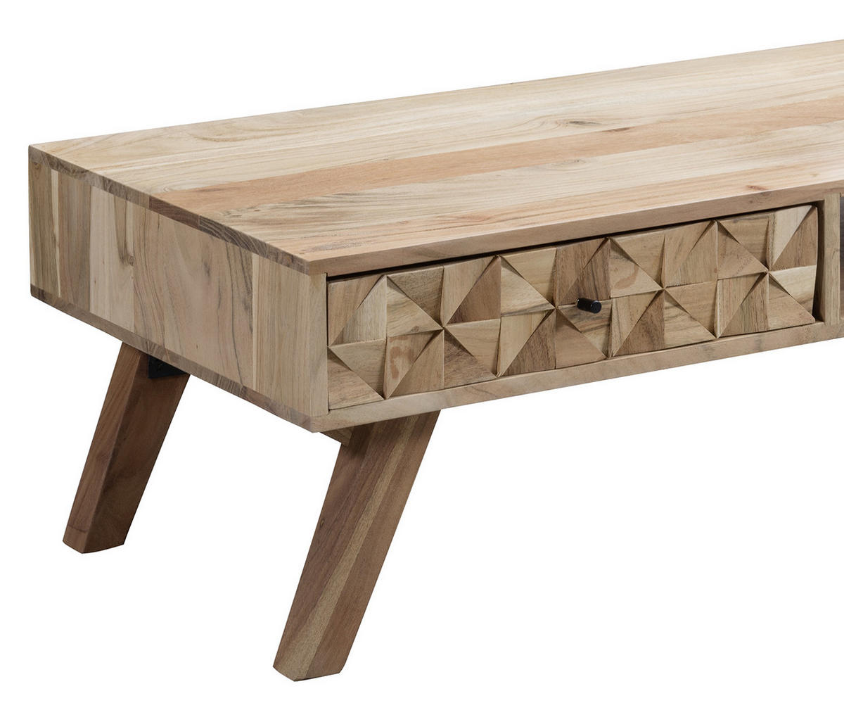 COUCHTISCH in Holz 95/50/35 cm  - Schwarz/Akaziefarben, Design, Holz (95/50/35cm) - MID.YOU