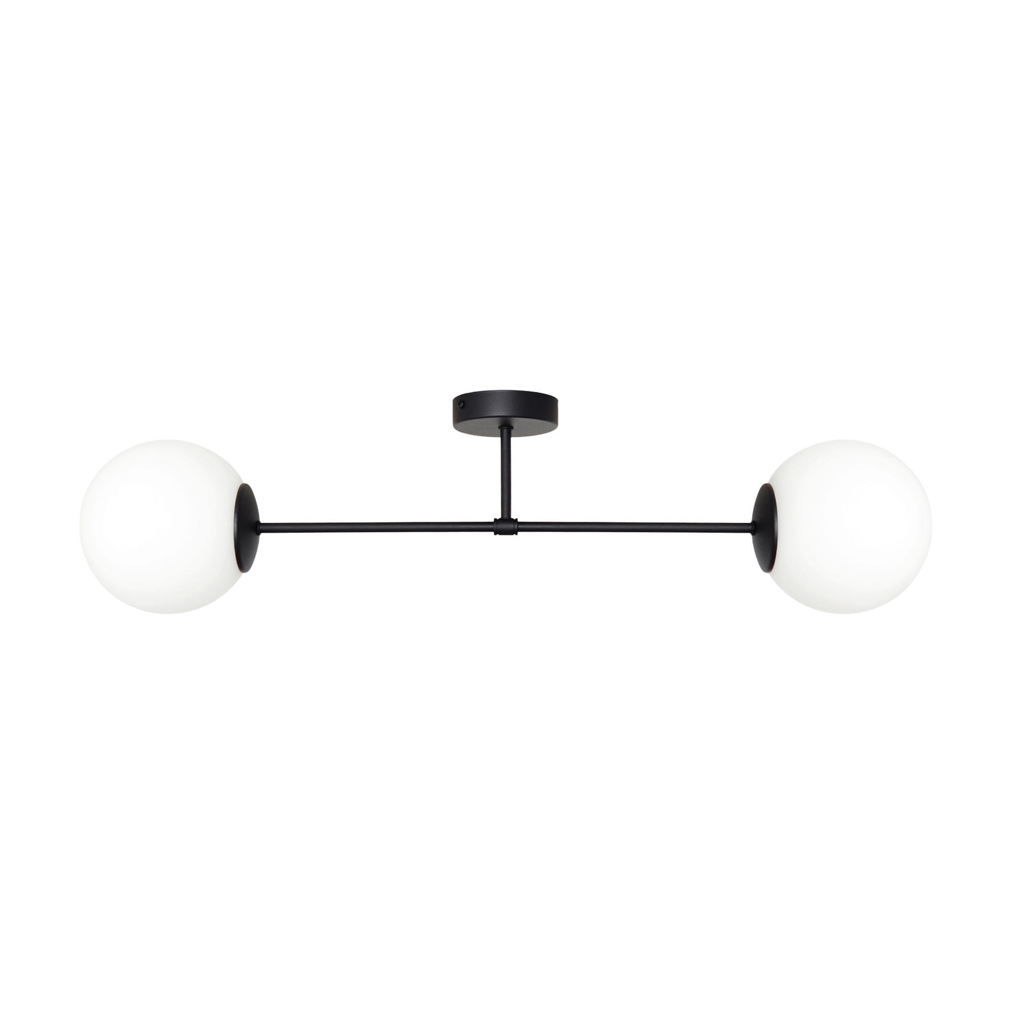 XXXLutz Deckenleuchte Moon Schwarz 76x21x76 cm