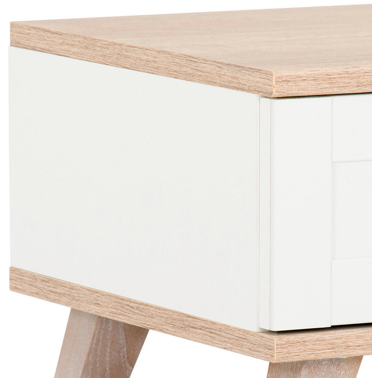 MEUBLE DE CHEVET 42/38/41 cm  in Weiss, Eichefarben  - Weiss/Eichefarben, Design, Holzwerkstoff (42/38/41cm) - Livetastic