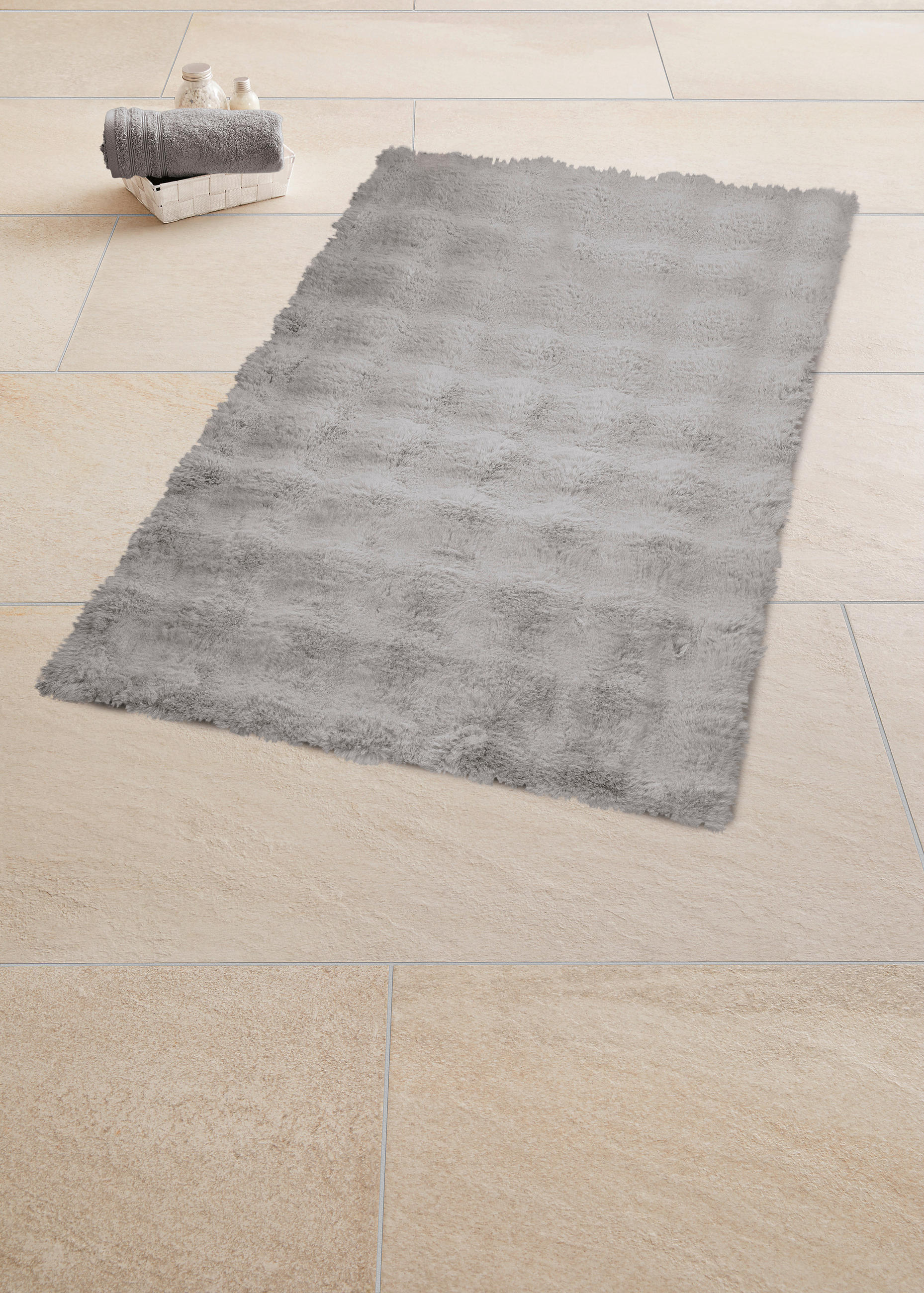 KOPALNIŠKA PREPROGA CLOUD svetlo siva 70/120 cm - svetlo siva, Konvencionalno, umetna masa/tekstil (70/120cm) - Kleine Wolke