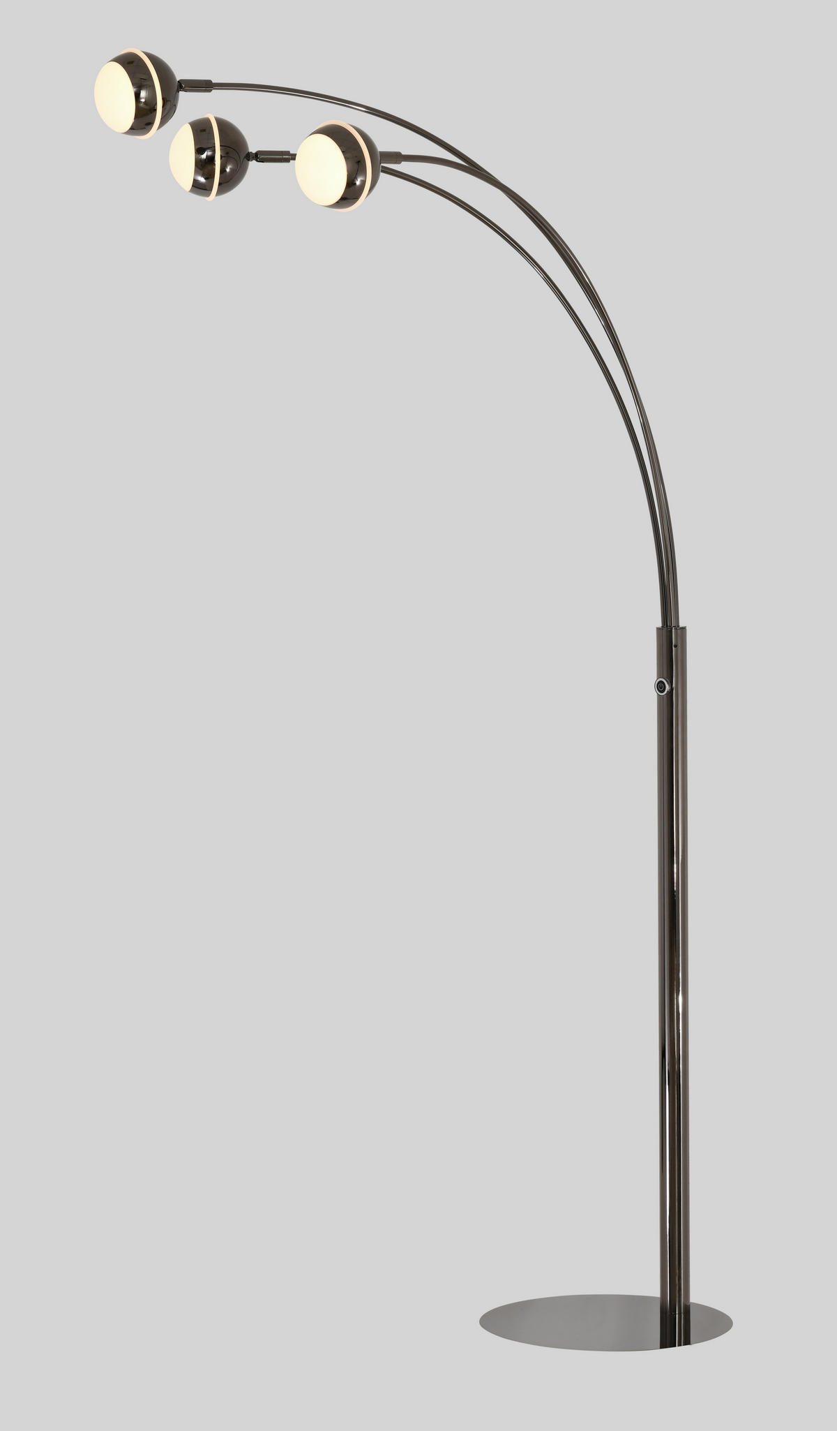 LED-STEHLEUCHTE Luberon 88/164,5/78 cm  - Schwarzchrom, Design, Kunststoff/Metall (88/164,5/78cm)