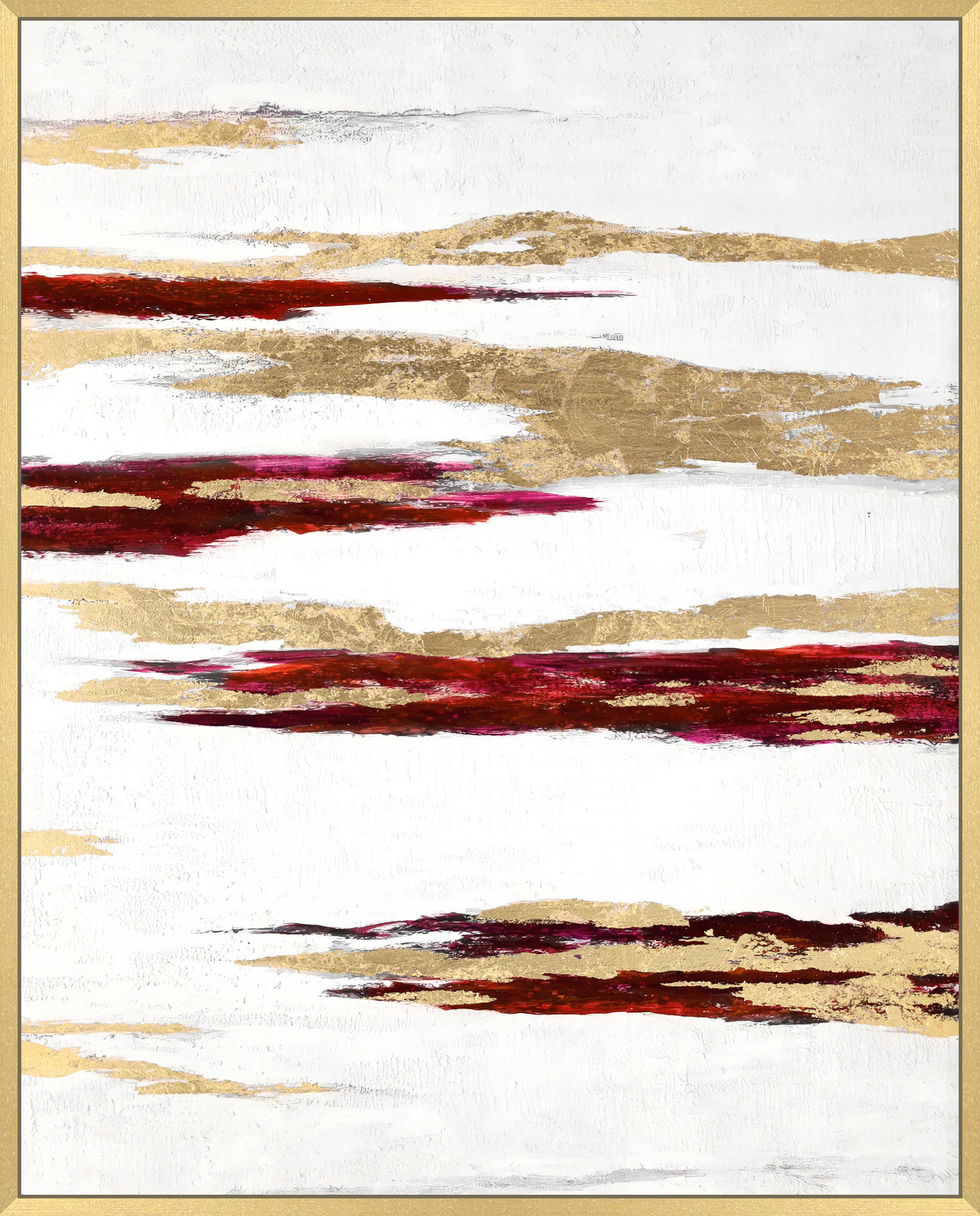 KUNSTDRUCK Abstraktes 40/50 cm  - Goldfarben/Multicolor, Basics, Holzwerkstoff (40/50cm) - Monee