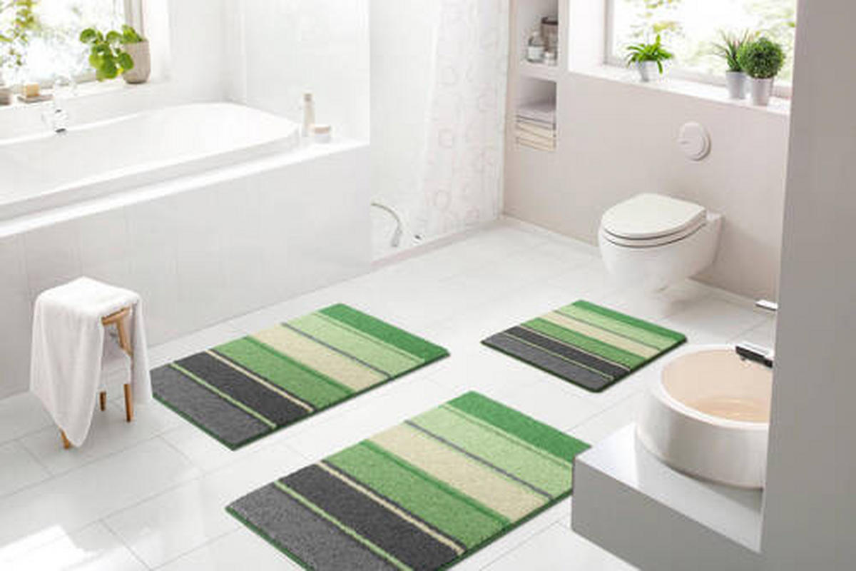 PREDLOŽKA PRED BIDET, 50/60 cm - zelená, Basics, textil/plast (50/60cm) - Grund