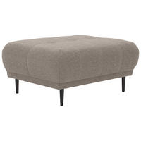HOCKER Webstoff Graubraun  - Graubraun/Schwarz, Design, Holz/Textil (93/45/77cm) - Stylife