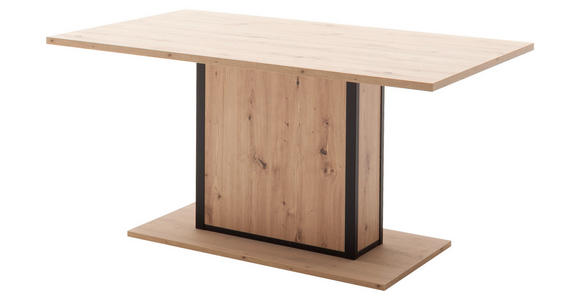 ESSTISCH rechteckig Anthrazit, Eichefarben - Eichefarben/Anthrazit, Design, Holzwerkstoff (160/90/77cm) - Carryhome