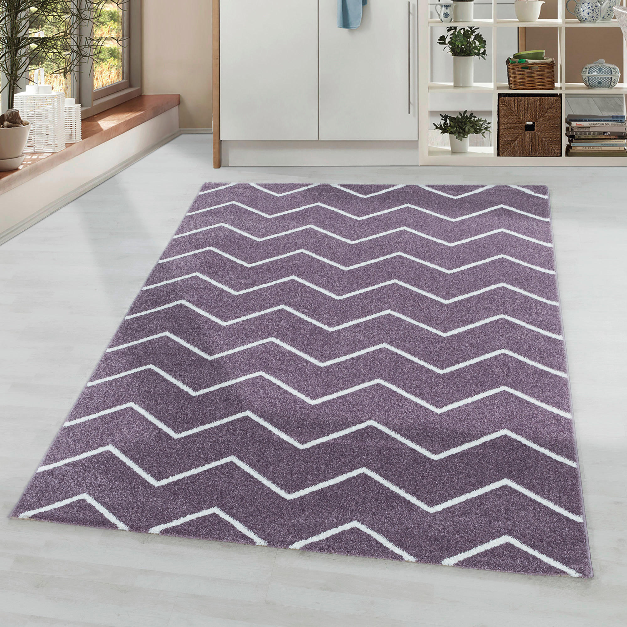 LÄUFER 80/250 cm Rio 4602 lila  - Lila, Basics, Textil (80/250cm) - Novel