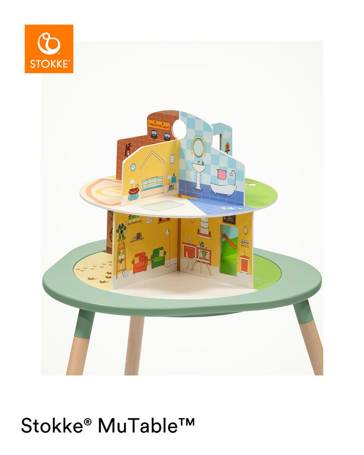 PUPPENHAUS - Multicolor, Basics, Holz (54/43/54cm) - Stokke