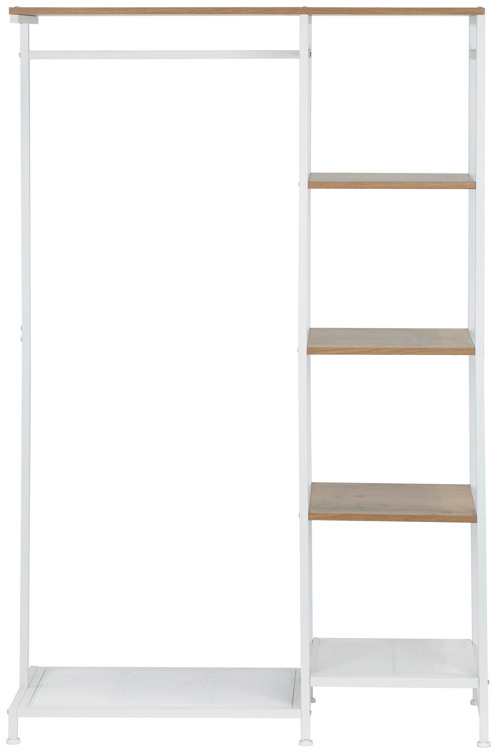 GARDEROBENSCHRANK  in 100/165/36 cm  - Naturfarben/Weiß, MODERN, Holzwerkstoff/Metall (100/165/36cm) - PBJ