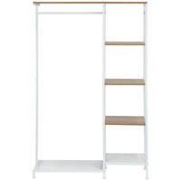 GARDEROBENSCHRANK  in 100/165/36 cm  - Naturfarben/Weiß, MODERN, Holzwerkstoff/Metall (100/165/36cm) - PBJ