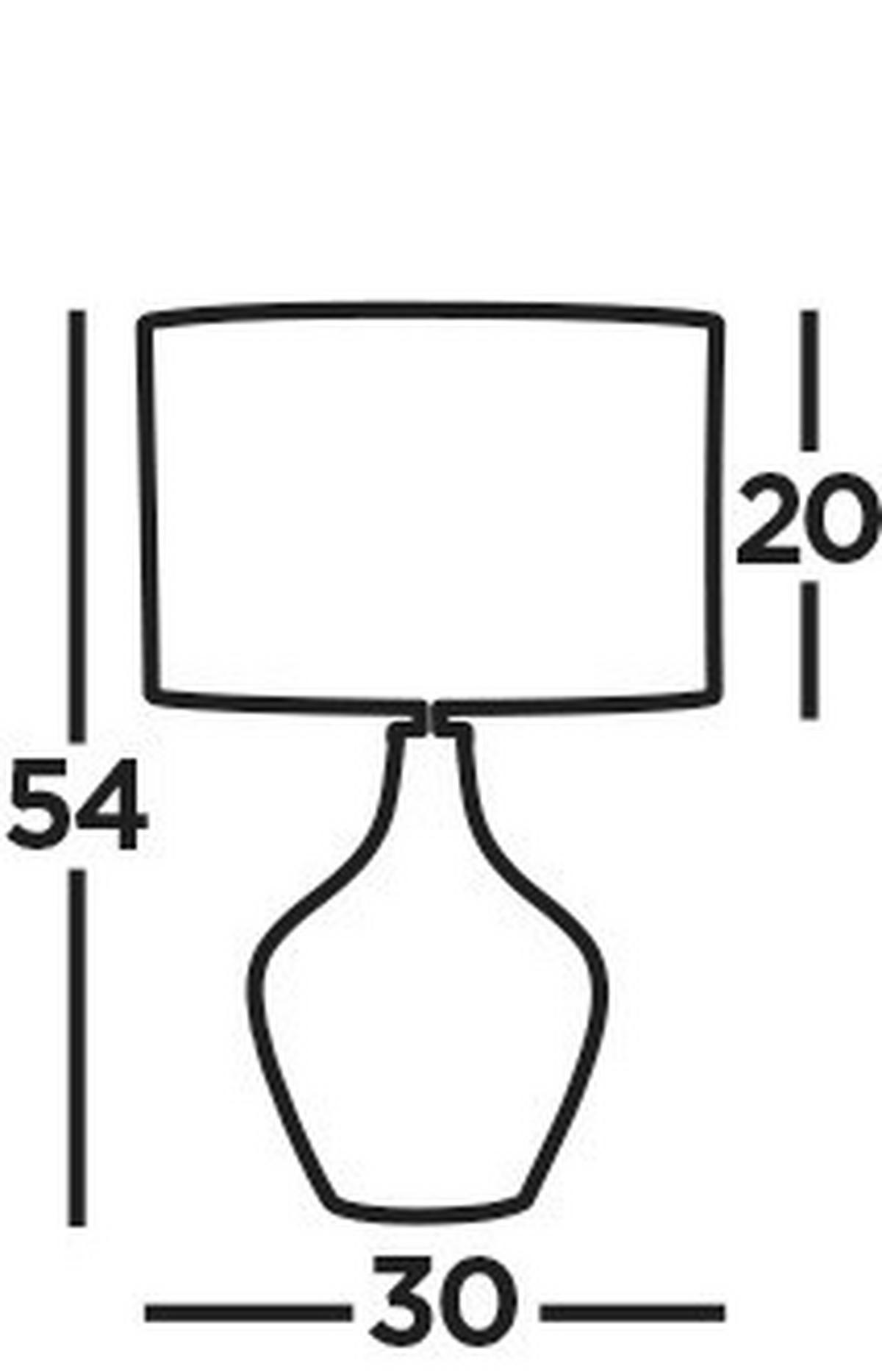 TISCHLEUCHTE Mosaic 30/54 cm   - Chromfarben/Braun, Design, Leder/Glas (30/54cm) - Searchlight