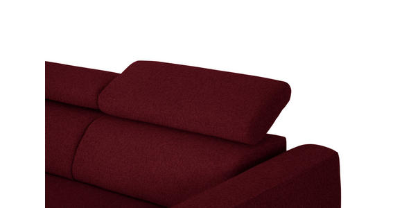 ECKSOFA in Chenille Rot 205/280 cm - Rot/Schwarz, Design, Textil/Metall (205/280cm) - Xora