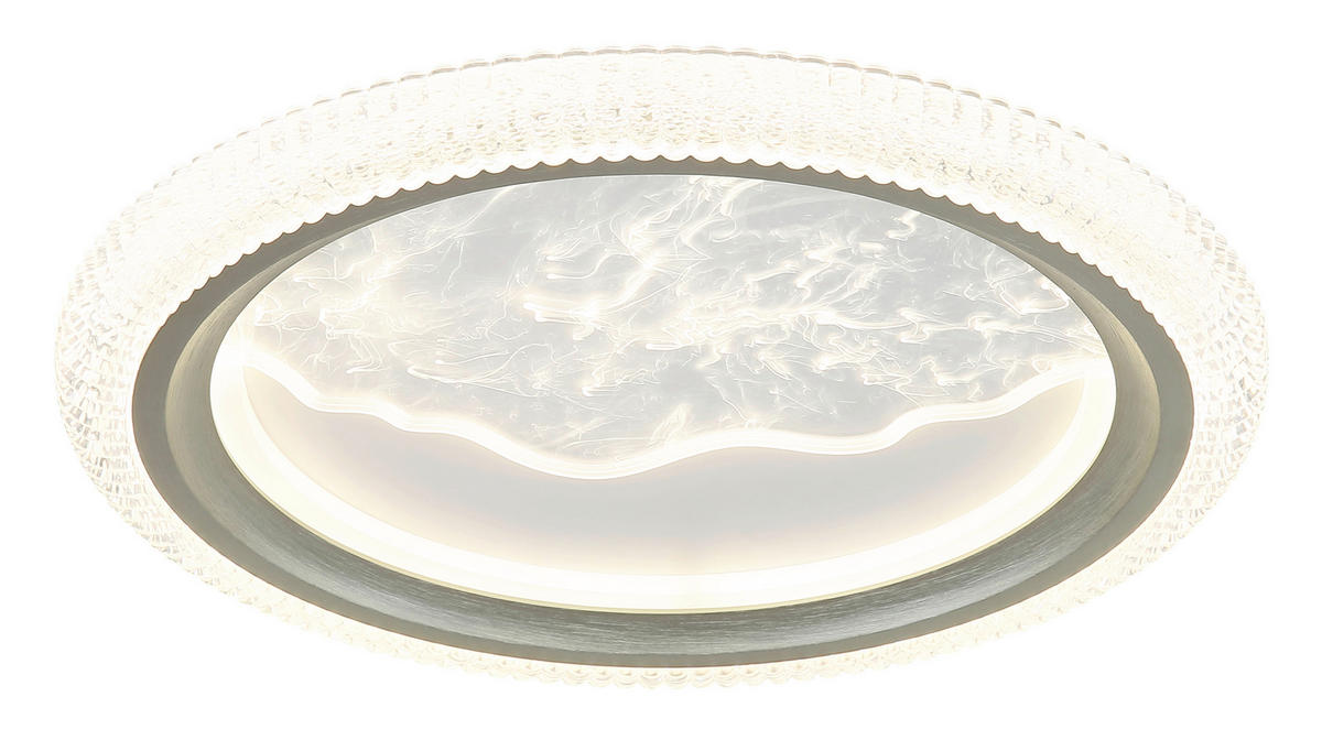 LED-DECKENLEUCHTE 39,5/5,5 cm   - Sandfarben/Klar, Basics, Kunststoff/Metall (39,5/5,5cm)