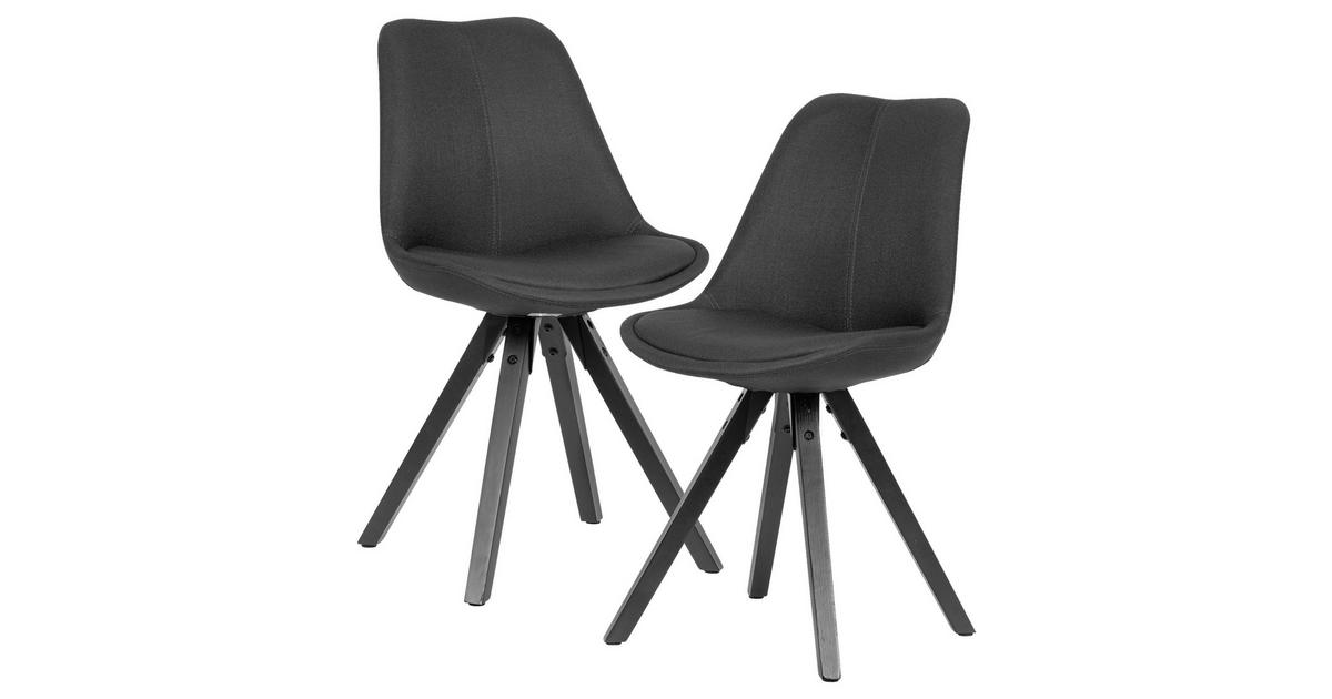 Stuhl-Set 2-teilig in Anthrazit & Schwarz kaufen
