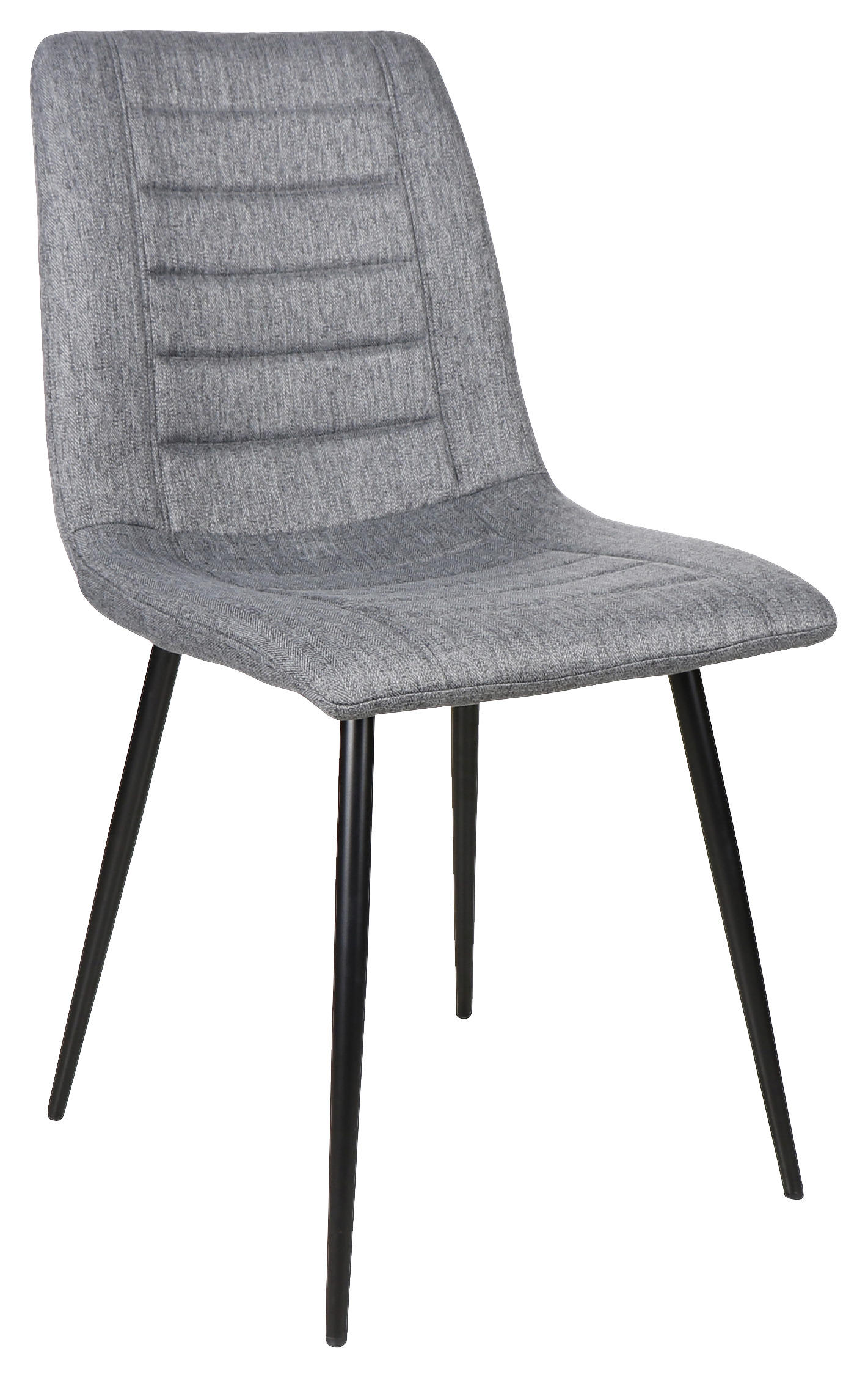 STOL, kovina, tekstil črna, temno siva - temno siva/črna, Design, kovina/tekstil (45/86/55cm) - Xora