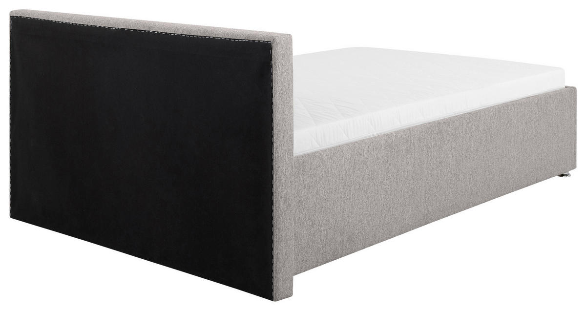 POLSTERBETT Lattenrost, Bettkasten Hellgrau 120/200 cm  - Hellgrau, MODERN, Holz/Kunststoff (120/200cm) - MID.YOU