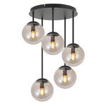 HÄNGELEUCHTE 42/59,5 cm  - Schwarz, Trend, Glas/Metall (42/59,5cm) - Novel