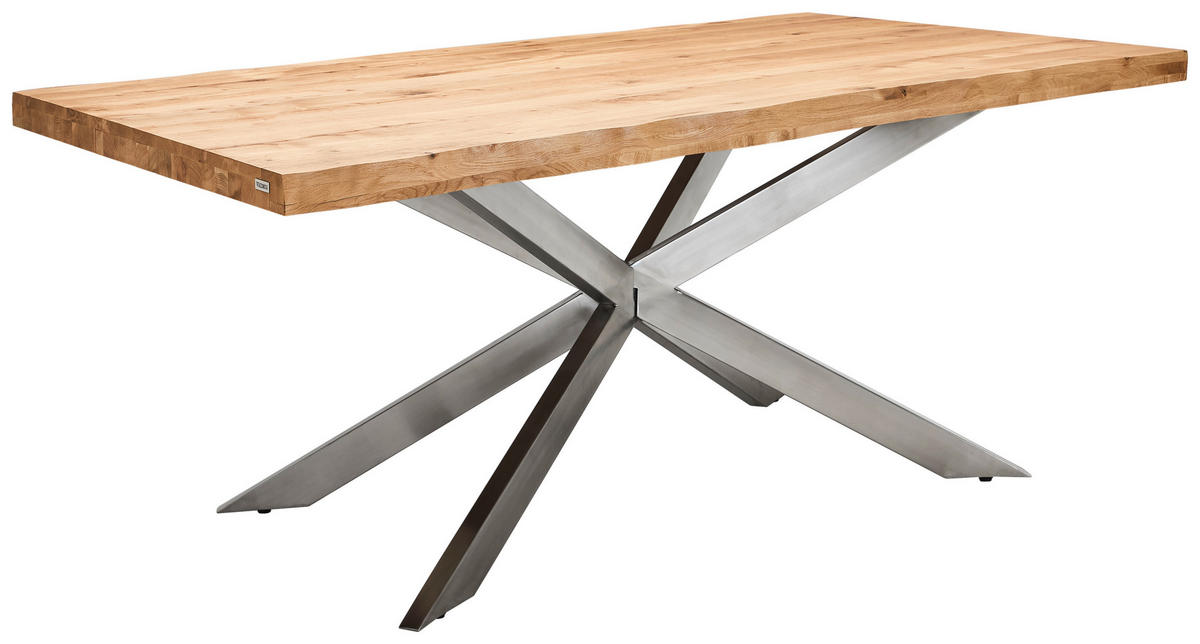 TISCHGESTELL Edelstahlfarben  - Edelstahlfarben, Design, Metall (137,8/76/73cm) - Valdera