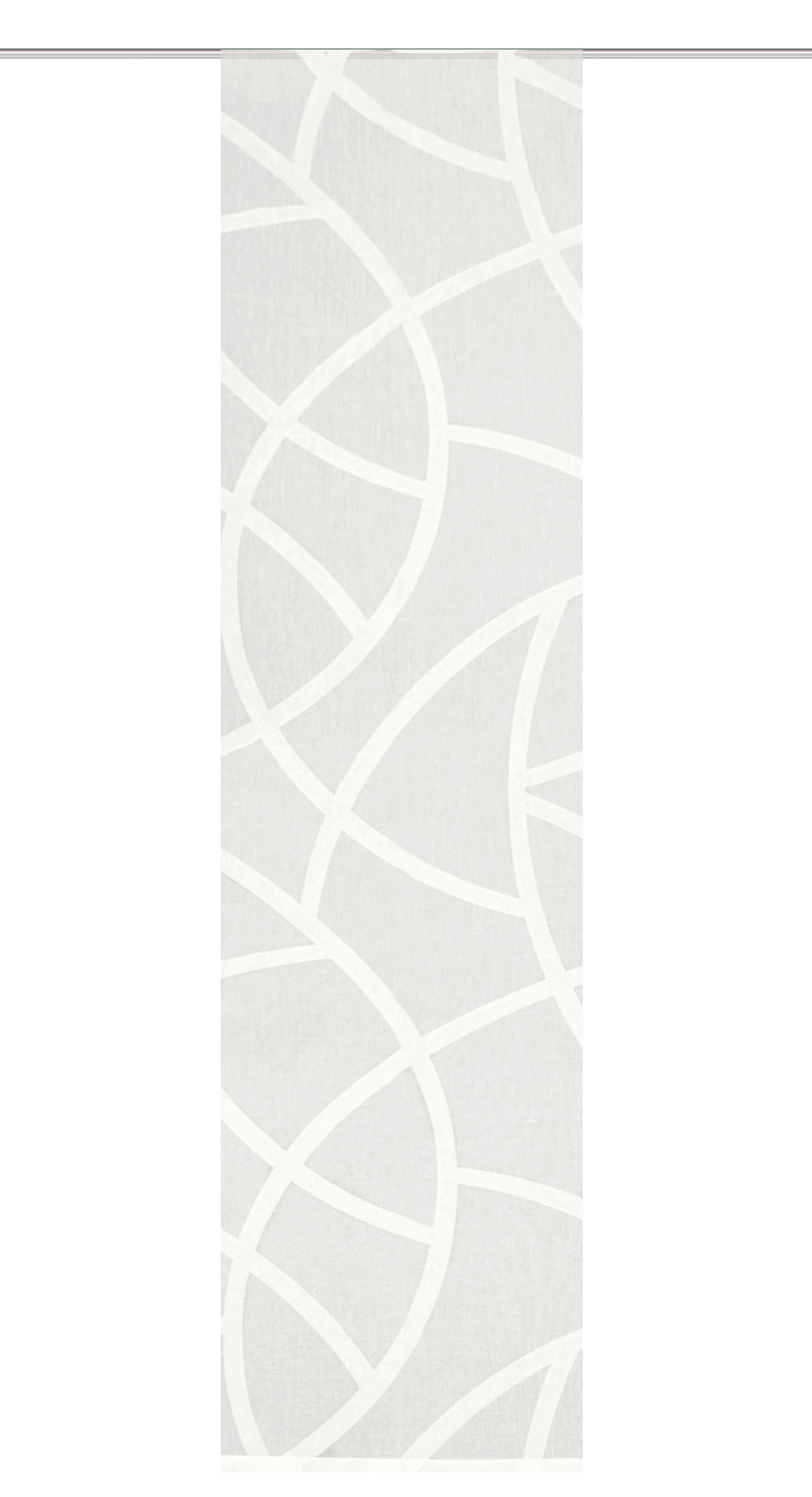 FLÄCHENVORHANG in Weiß halbtransparent  - Weiß, Design, Textil (60/245cm)