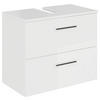 WASCHBECKENUNTERSCHRANK 60/49,8/33,3 cm  - Chromfarben/Weiß Hochglanz, KONVENTIONELL, Holzwerkstoff/Metall (60/49,8/33,3cm) - Sadena