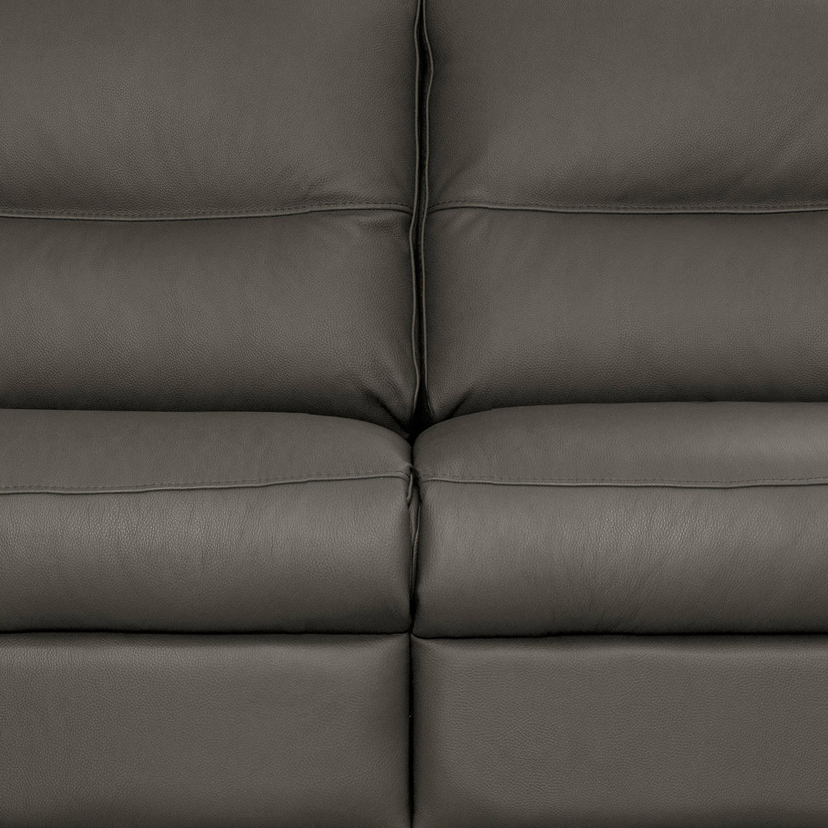 2-SITZER-SOFA  in Echtleder Anthrazit   - Anthrazit/Schwarz, Design, Leder/Holz (174/97/97cm) - Livetastic