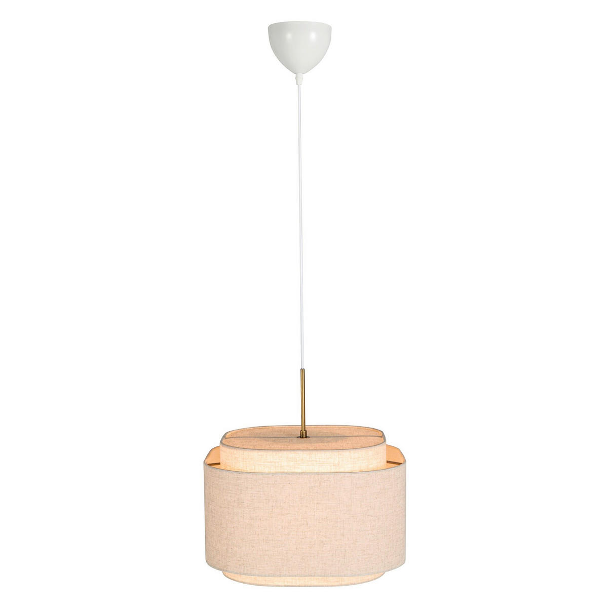 PENDELLEUCHTE Takai 45/46 cm  - Beige, Design, Textil (45/46cm) - Nordlux