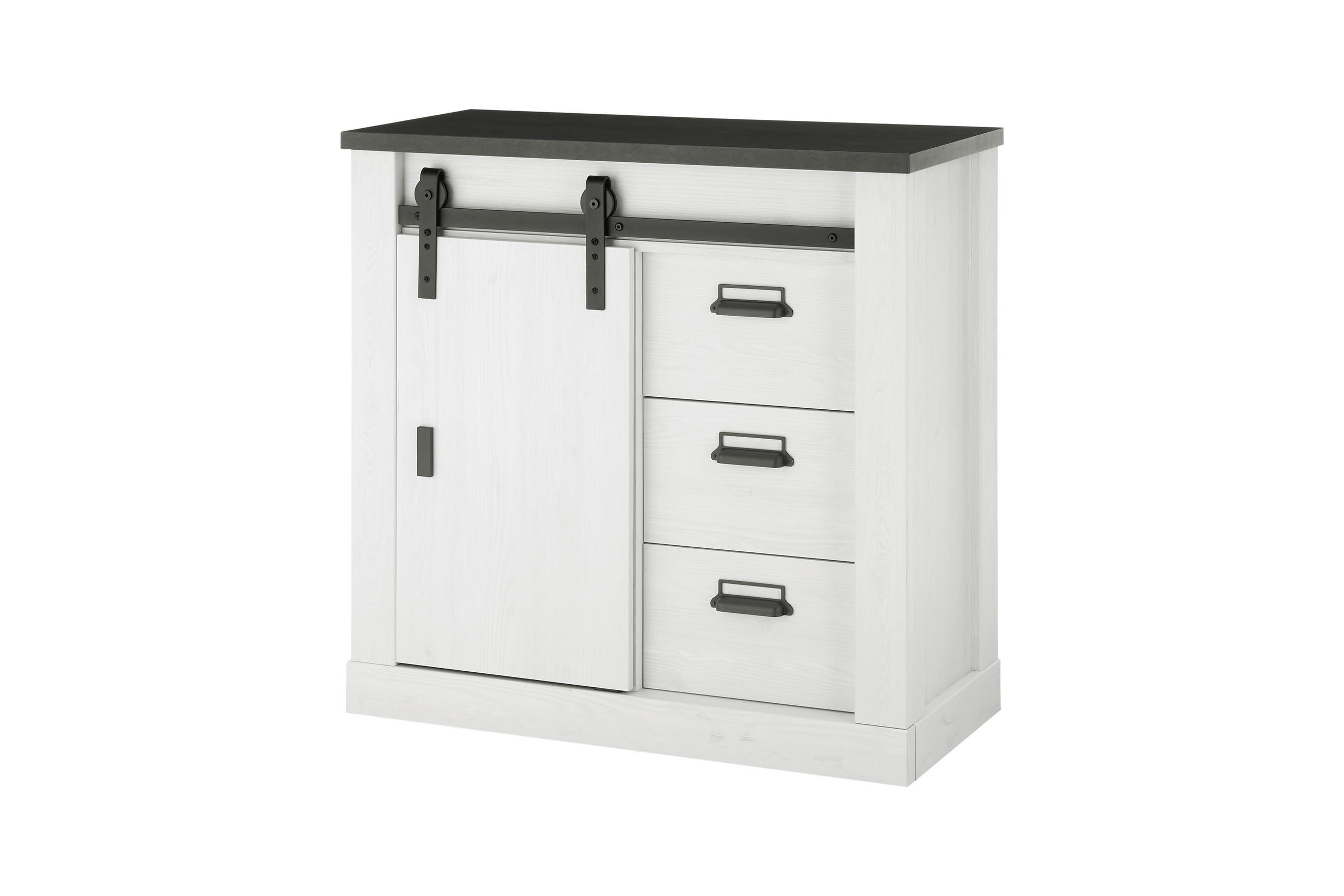 SCHUHSCHRANK  in 93/91/43 cm  - Anthrazit/Schwarz, Design, Holzwerkstoff/Metall (93/91/43cm) - Modante