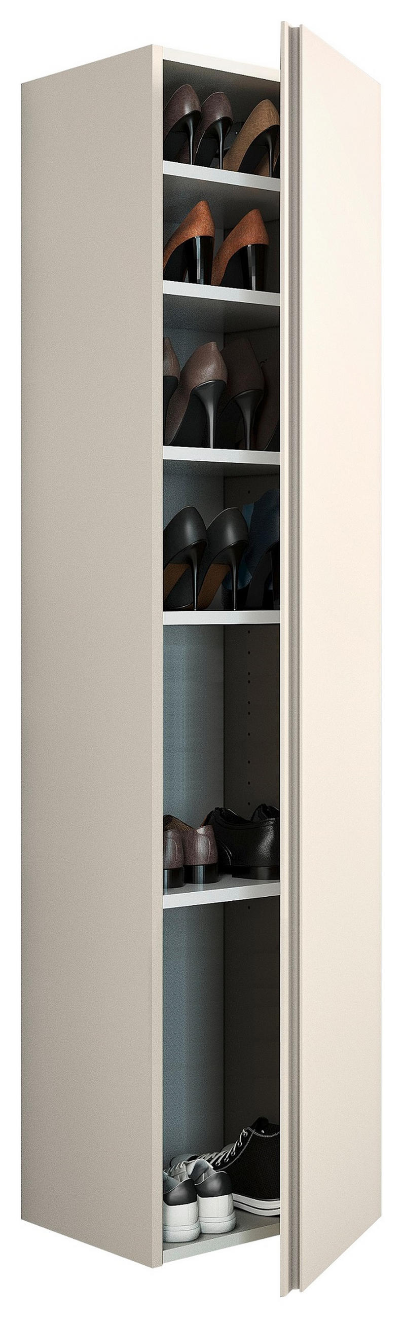 GARDEROBENSCHRANK Gardasee  in 40/165/33 cm  - Sandfarben, Design, Holzwerkstoff (40/165/33cm) - Moderano
