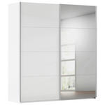 SCHWEBETÜRENSCHRANK 201/236/68 cm 2-türig Weiß  - Alufarben/Weiß, Basics, Glas/Holzwerkstoff (201/236/68cm) - Novel