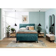 BOXSPRINGBETT 140/200 cm  in Petrol  - Petrol/Schwarz, Design, Textil/Metall (140/200cm) - Esposa