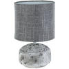 STOLNÍ LAMPA, E14, 16,5/26,5 cm  - šedá/bílá, Natur, textil/plast (16,5/26,5cm) - Marama