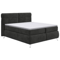 POSTEL BOXSPRING, 180/200 cm, antracitová - barvy chromu/antracitová, Basics, kompozitní dřevo/textil (180/200cm) - Welnova