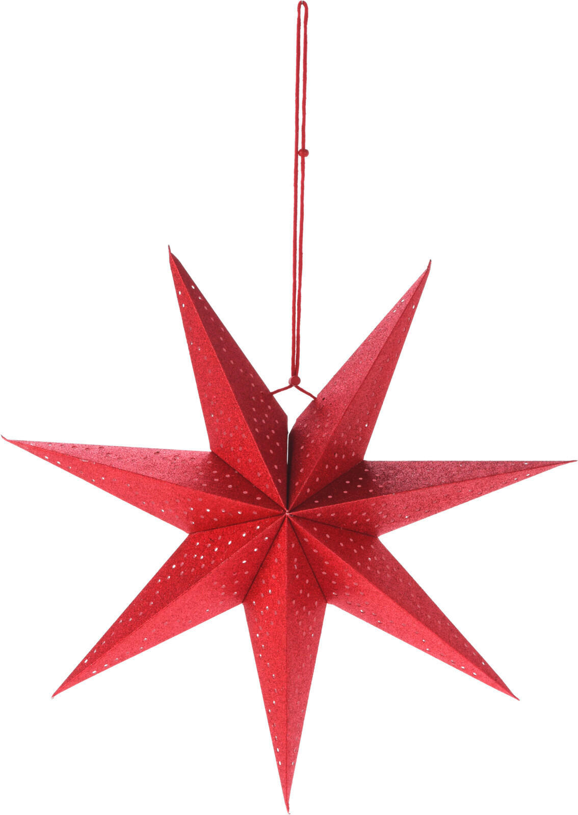 DEKORAČNÍ HVĚZDA - červená, Konvenční, papír (45/45cm) - Modern Living