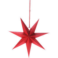 DEKORAČNÍ HVĚZDA - červená, Konvenční, papír (45/45cm) - Modern Living
