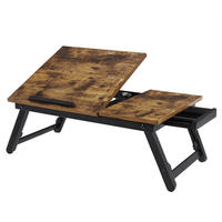 LAPTOPTISCH 55/35/21,5-30,8 cm Braun, Schwarz  - Schwarz/Braun, Basics, Holzwerkstoff (55/35/21,5-30,8cm) - Boxxx