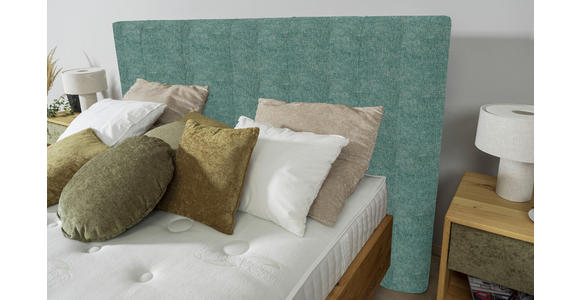 BOXSPRINGBETT 180/200 cm in Türkis, Wildeiche - Türkis/Wildeiche, Natur, Holz/Textil (180/200cm) - Valnatura