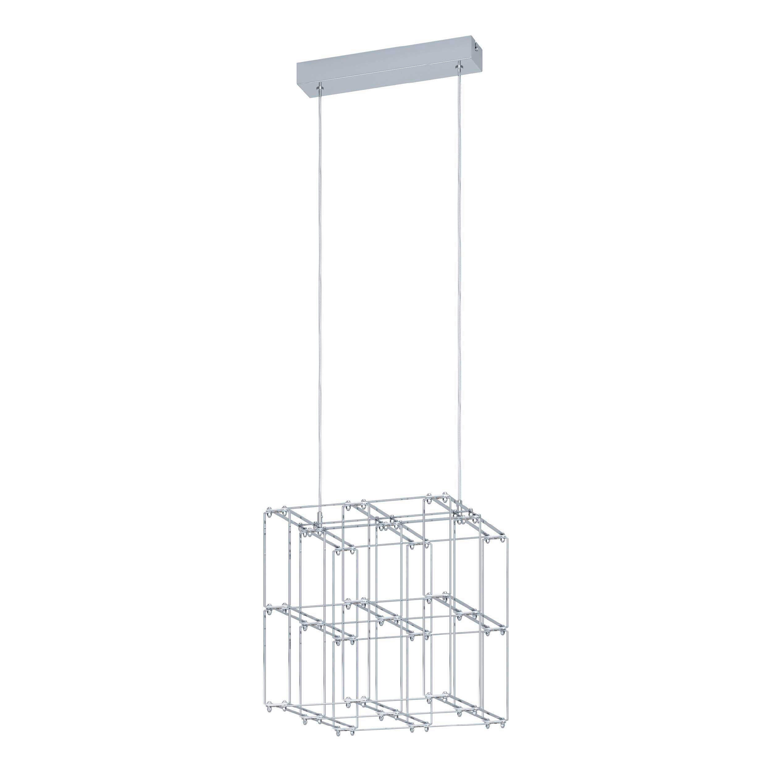 HÄNGELEUCHTE 30/30/150 cm  - Chromfarben/Transparent, Design, Metall (30/30/150cm) - Eglo
