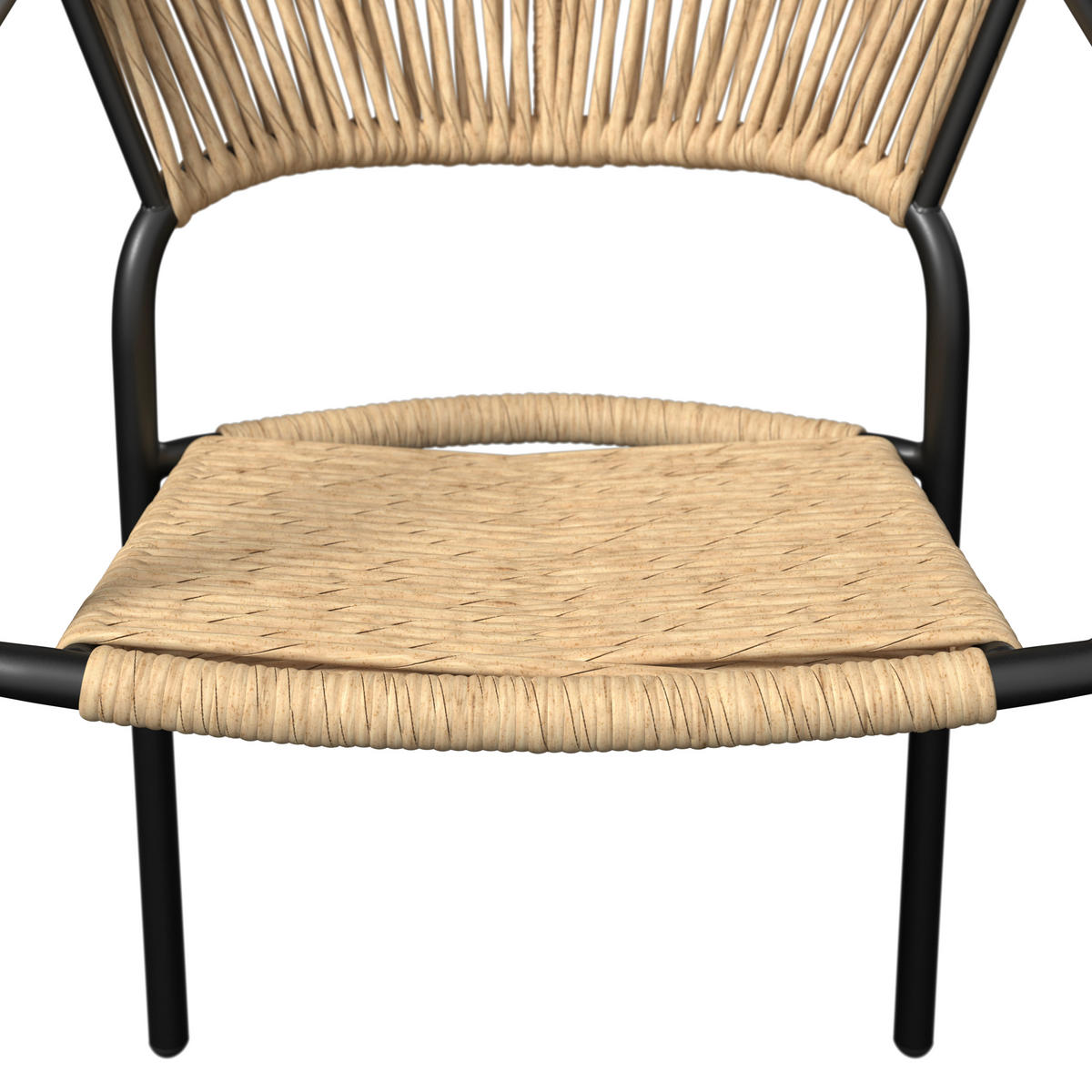 STAPELSESSEL in Metall, Kunststoff Anthrazit, Naturfarben  - Anthrazit/Naturfarben, MODERN, Kunststoff/Metall (55/78/55cm) - Ambia Garden