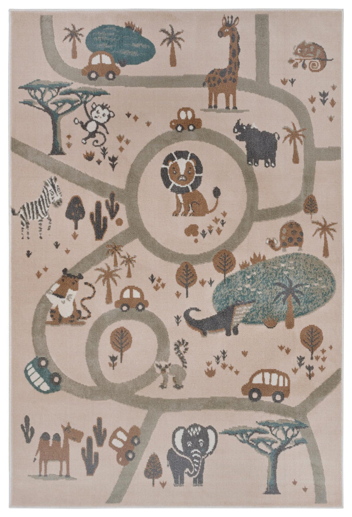 KINDERTEPPICH 160/235 cm Adventures  - Beige/Multicolor, Design, Kunststoff/Textil (160/235cm)