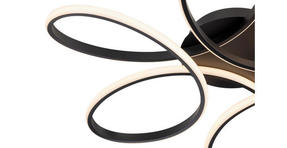 LED-DECKENLEUCHTE 70/10 cm   - Schwarz, Design, Kunststoff/Metall (70/10cm) - Novel