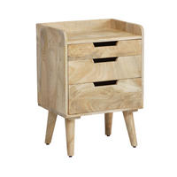 NACHTTISCH 45/63/33 cm  in massiv Mangoholz Hellbraun  - Hellbraun, Design, Holz (45/63/33cm) - MID.YOU