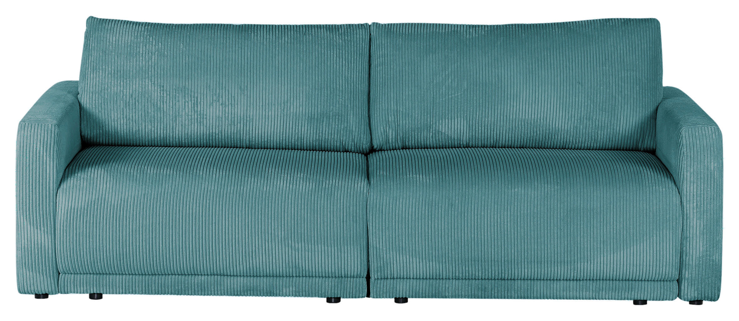2,5-SITZER in Cord Blau  - Blau/Schwarz, Design, Kunststoff/Textil (240/70/125cm) - Xora
